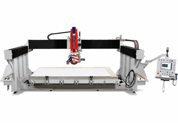 5-axis digital saw cutting stone to size